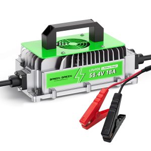 Universal Alligator Clips Lithium Battery Charger 48 Volt/58.4V 18A for LiFePO4 Battery 